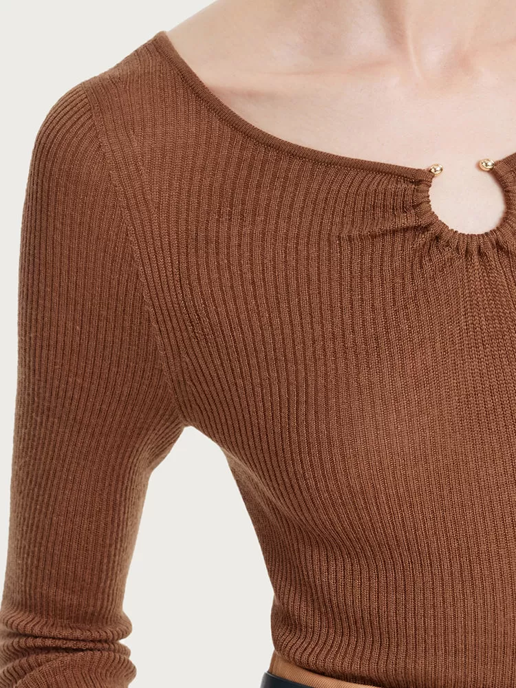 Silk Woolen Women Knit Top