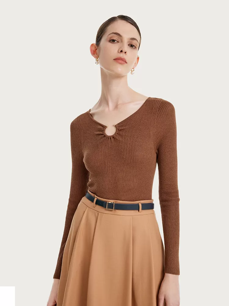 Silk Woolen Women Knit Top