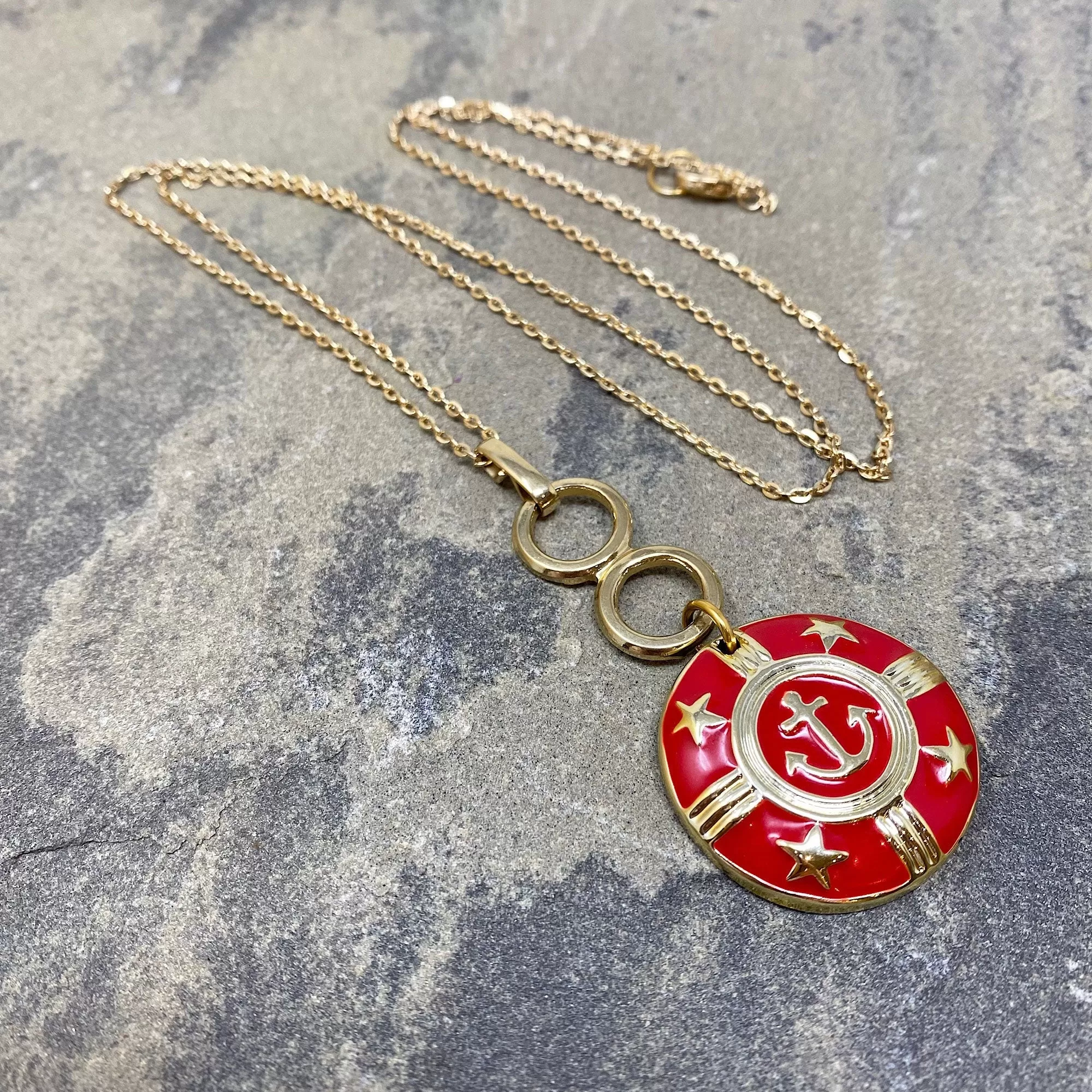 SIROIS vintage nautical pendant necklace