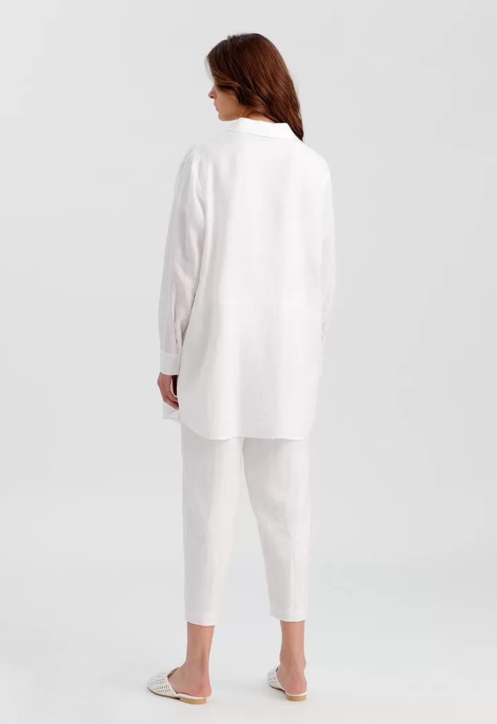 Solid Oversize Shirt With Pockets