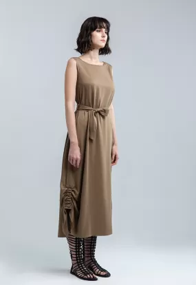 Solid Round Hem Swing Dress