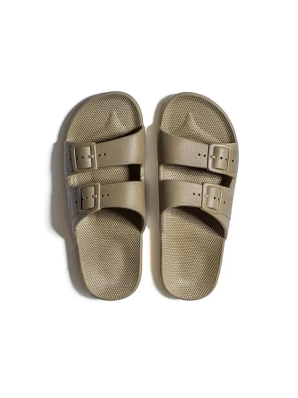 Solid Slides In Khaki