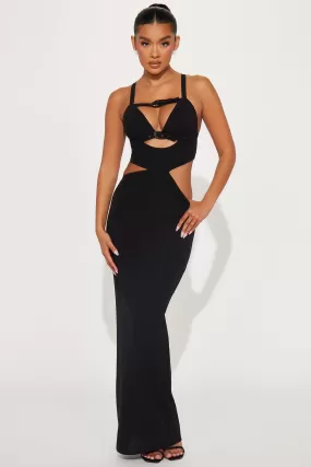 Strapping Up Maxi Dress - Black