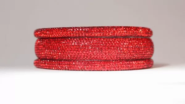 Sundar Bangles  Bollywood Red Crystal