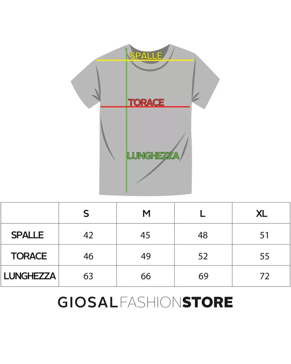 T-shirt Uomo Manica Corta Tinta Unita Senape Girocollo Basic Casual GIOSAL