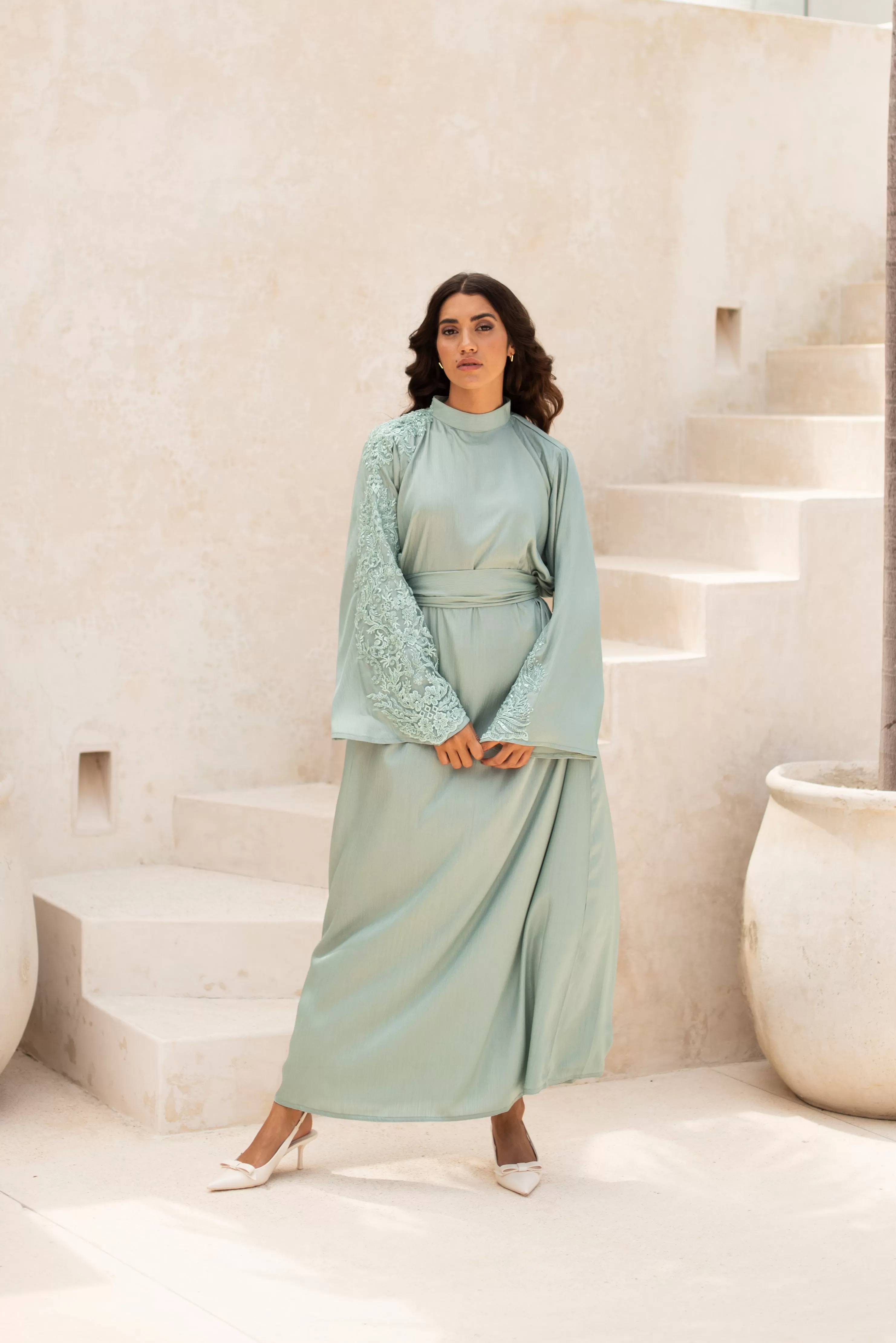 Teal Tranquility Abaya