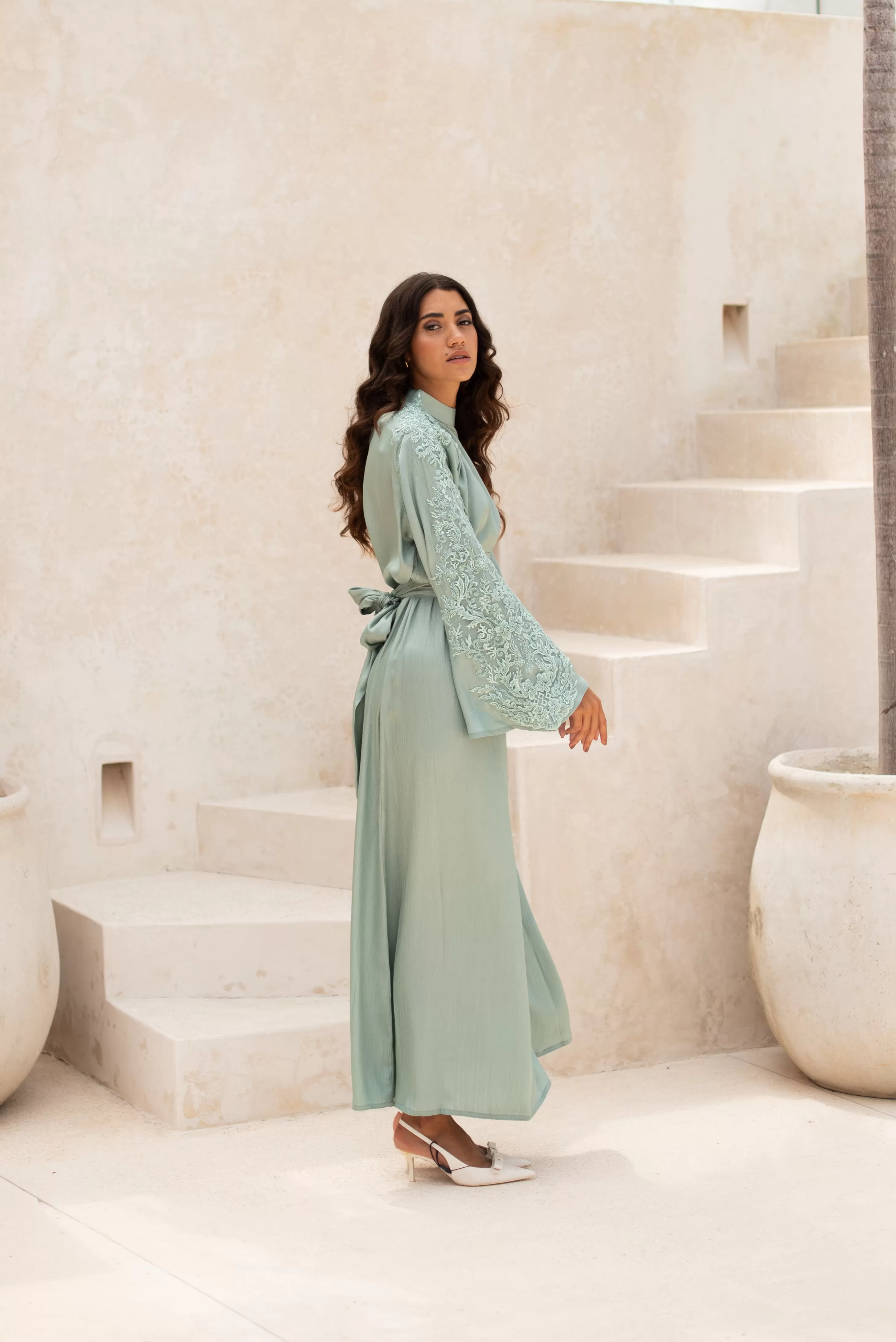 Teal Tranquility Abaya