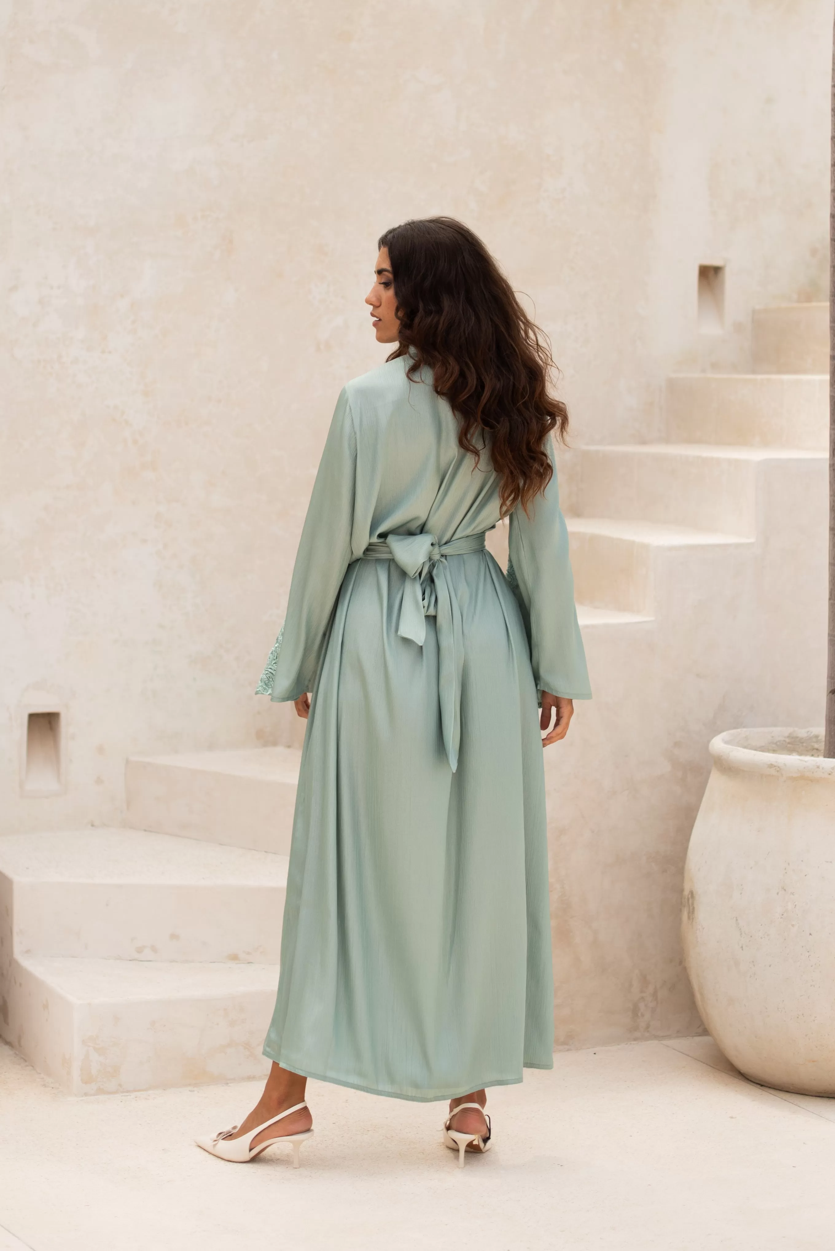 Teal Tranquility Abaya