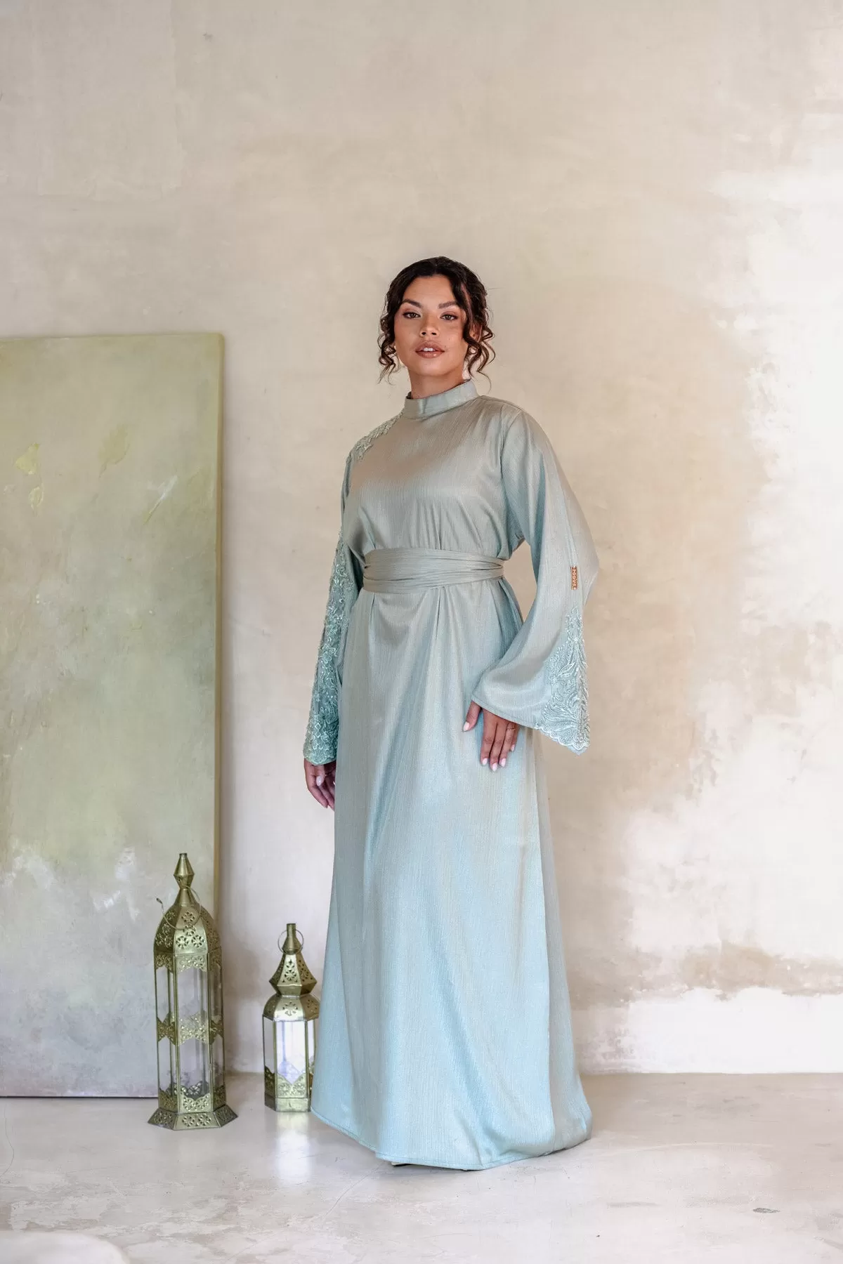 Teal Tranquility Abaya