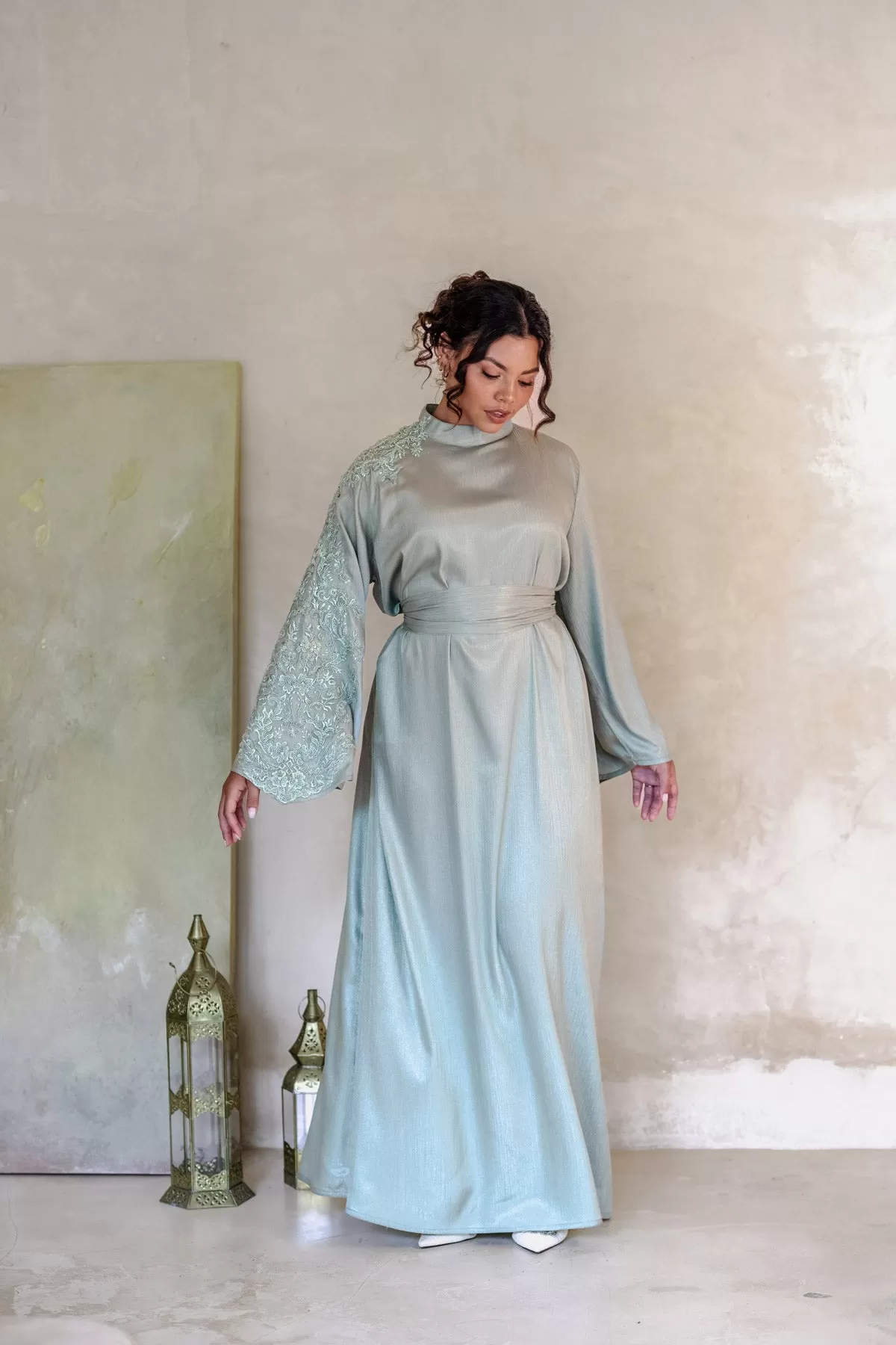 Teal Tranquility Abaya