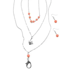 The Flight Attendant Orange Lanyard Necklace