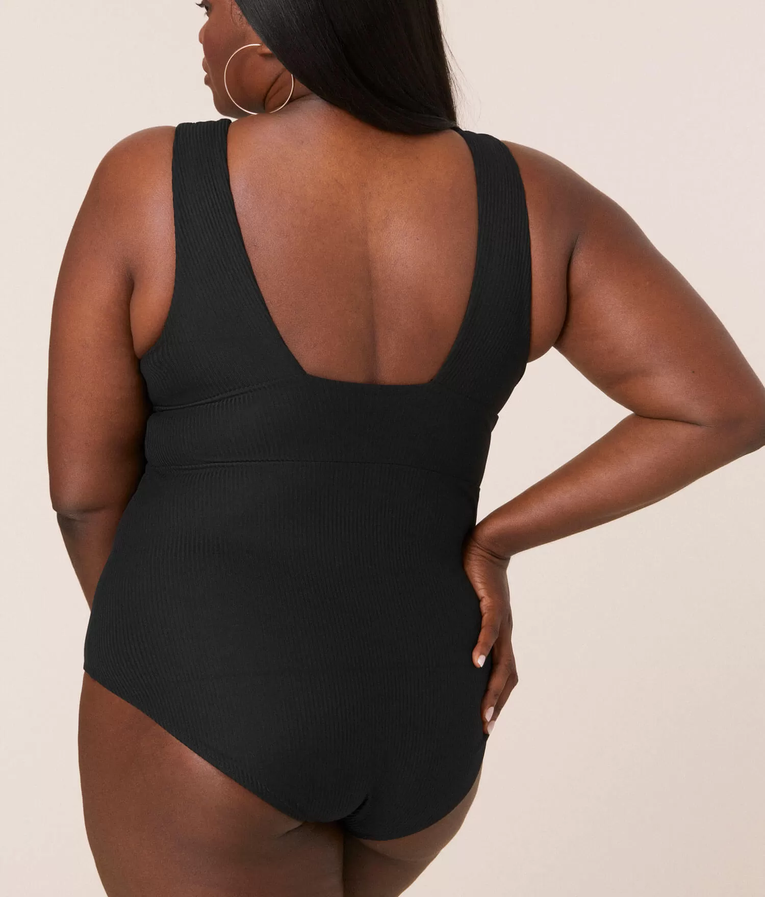 The Mykonos One Piece - Ribbed - Black - Long Torso