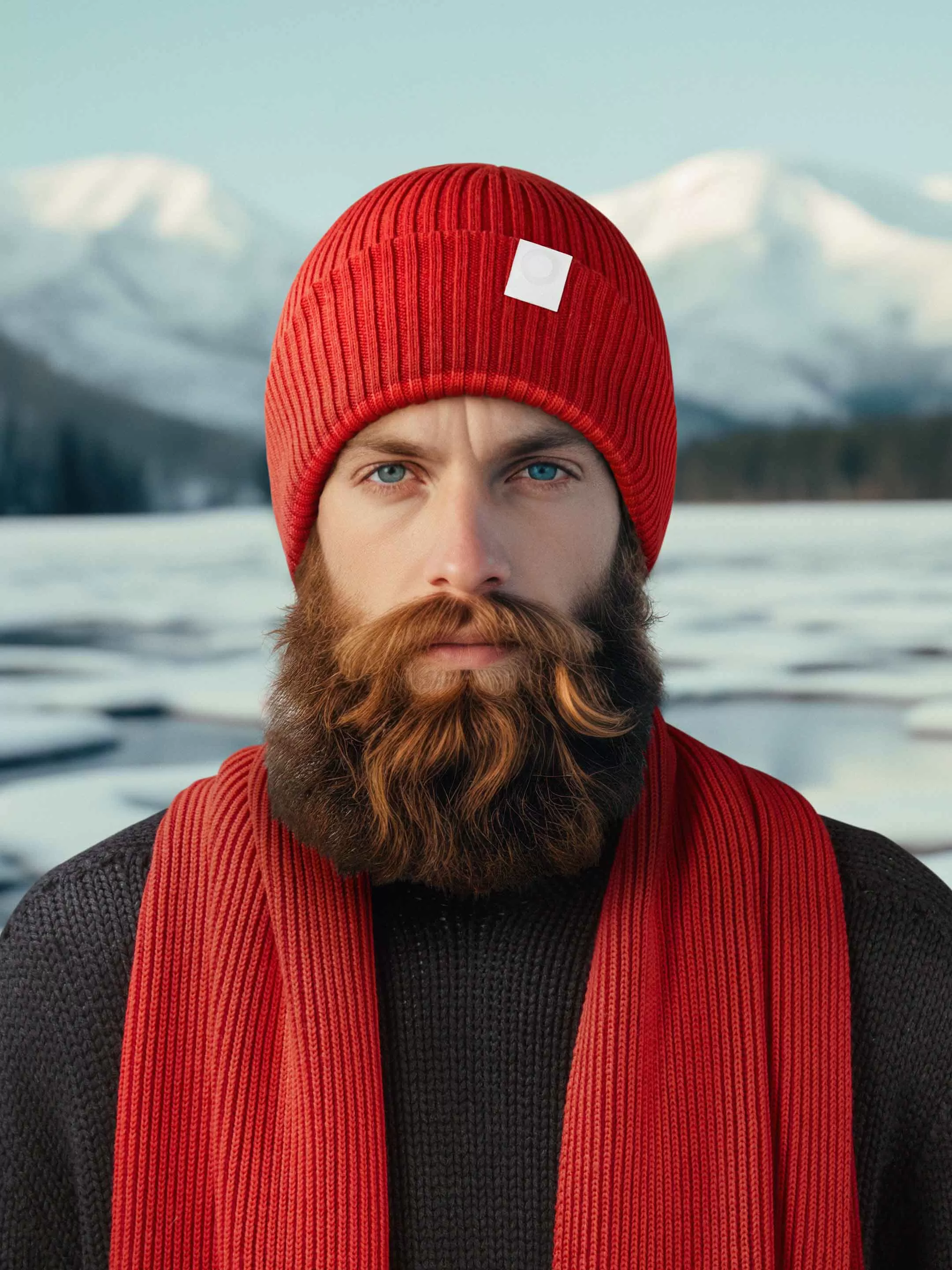 The Reversible Beanie - Real Red