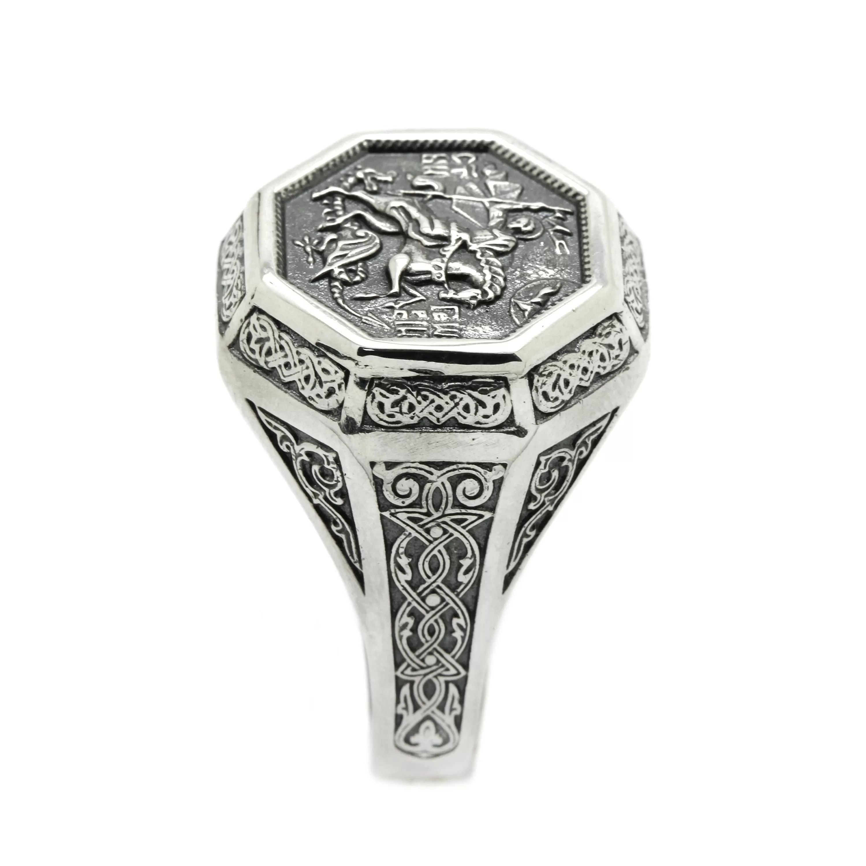 The Saint George the Victorious Archangel Mens Ring Silver 925 SKU: tyt03