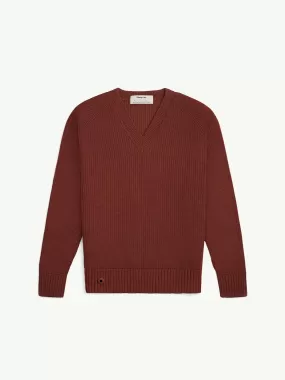 The V-Neck - Clay Red