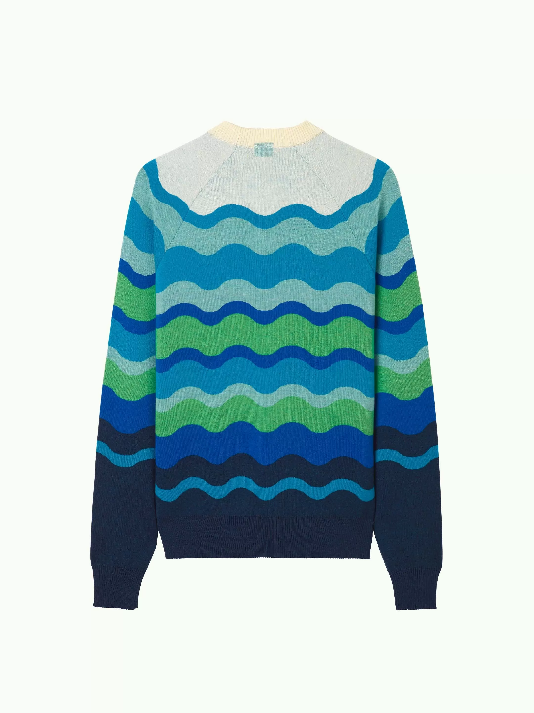 The Wave Crewneck - Turquoise Blue