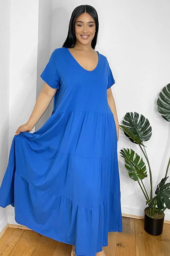 Tiered Cotton Summer Maxi Dress