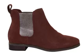 Toms Ella Burgundy Chelsea Boots - Womens