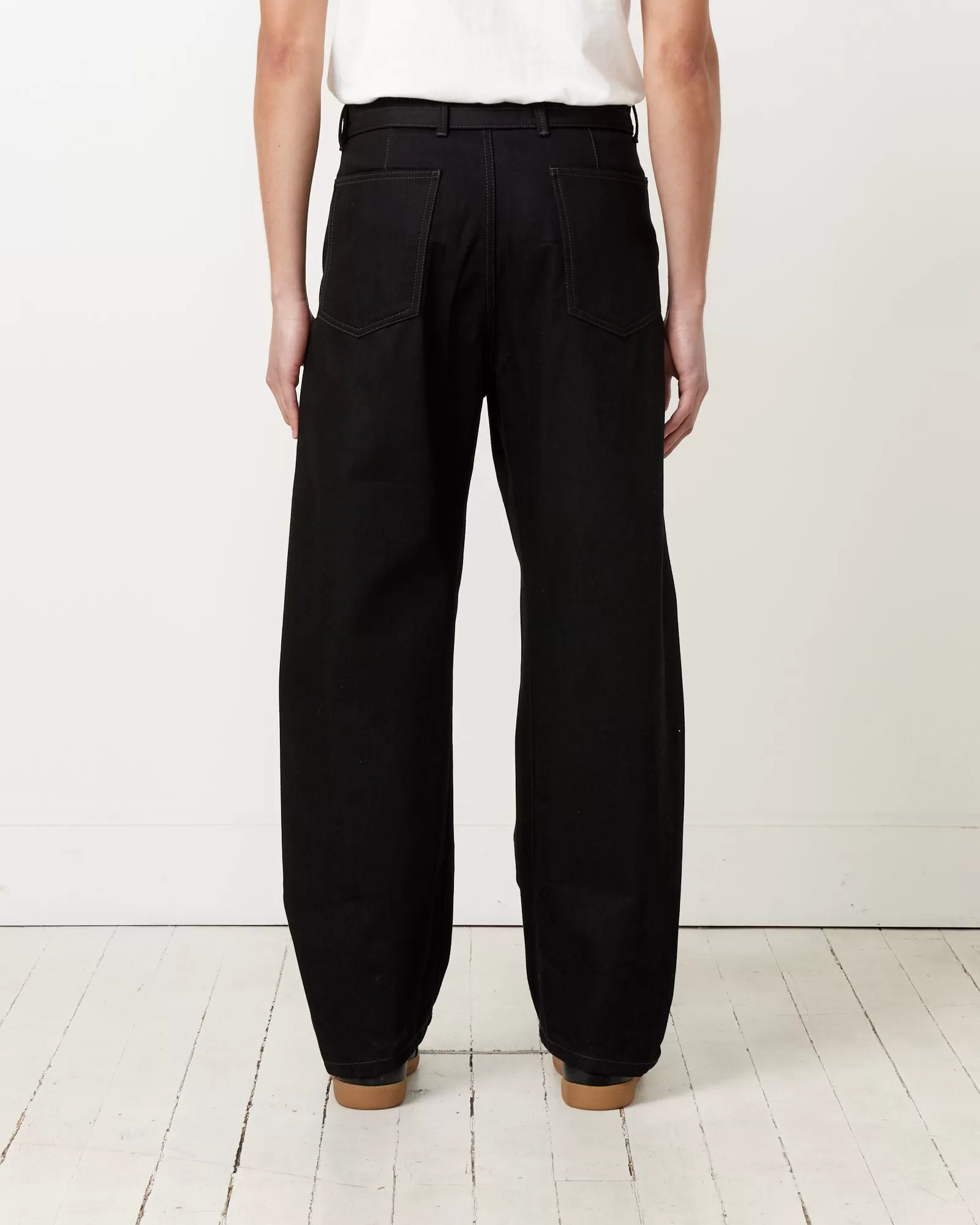 Twisted Belted Pant in Black