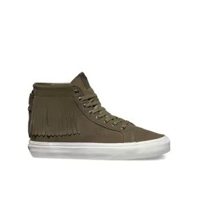 Vans SK8-Hi MOC Lace-Up Green Suede Leather Womens Plimsolls 315JU0