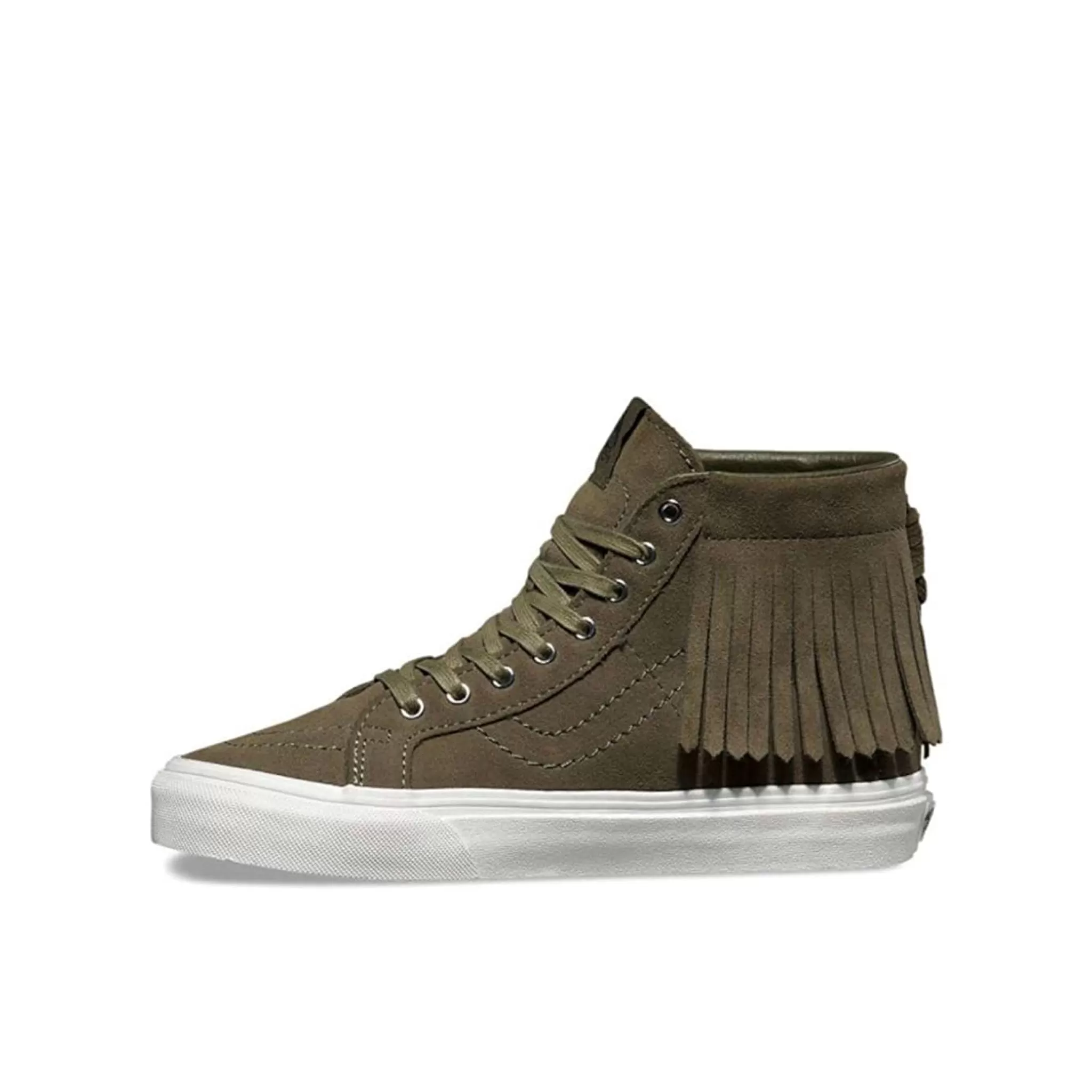 Vans SK8-Hi MOC Lace-Up Green Suede Leather Womens Plimsolls 315JU0