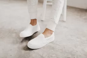 White Basic Platform Sneaker