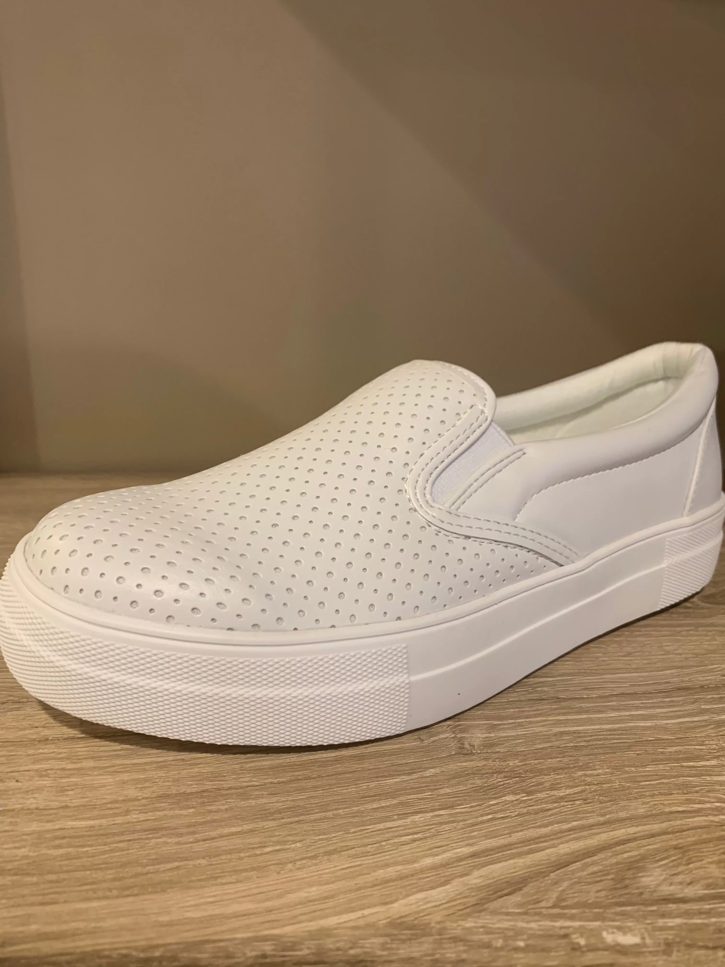 White Basic Platform Sneaker