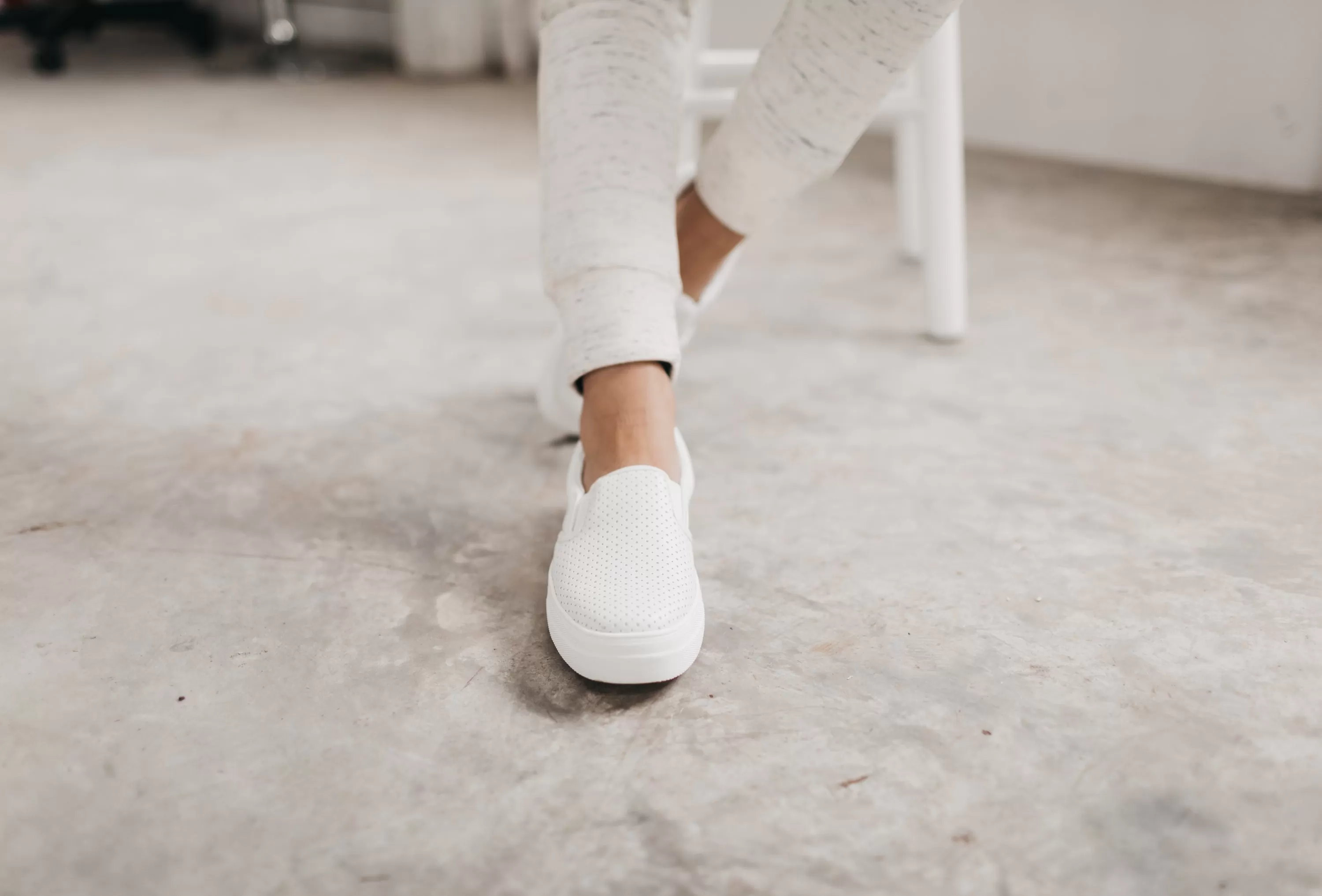 White Basic Platform Sneaker