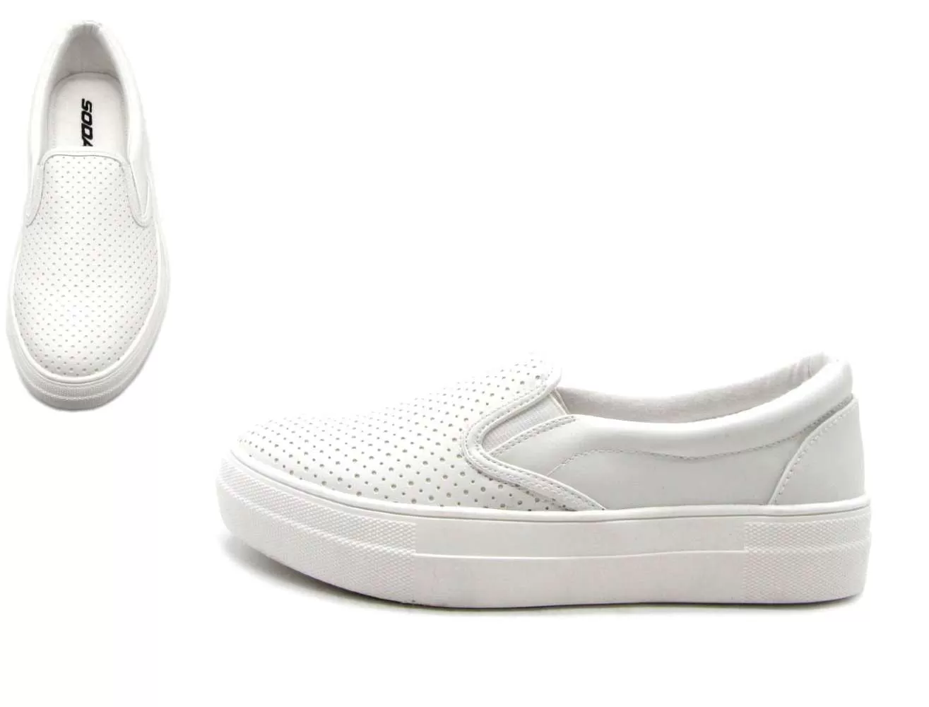 White Basic Platform Sneaker