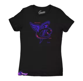 Women's Foam Purple Camo Shirt -Heaven Cent - Black