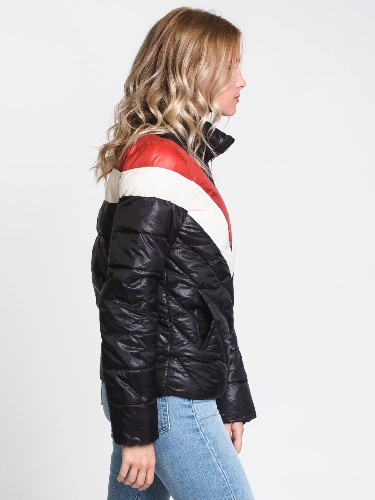 WOMENS LUCA PADDED JACKET - BLACK - CLEARANCE